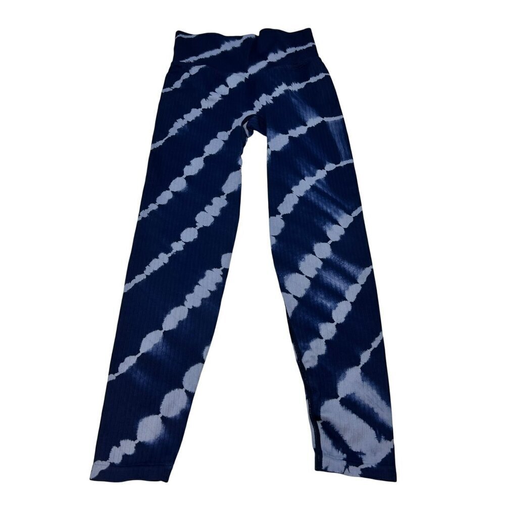 PINK Victoria’s Secret Cropped Leggings Blue Tie Dye Size XS